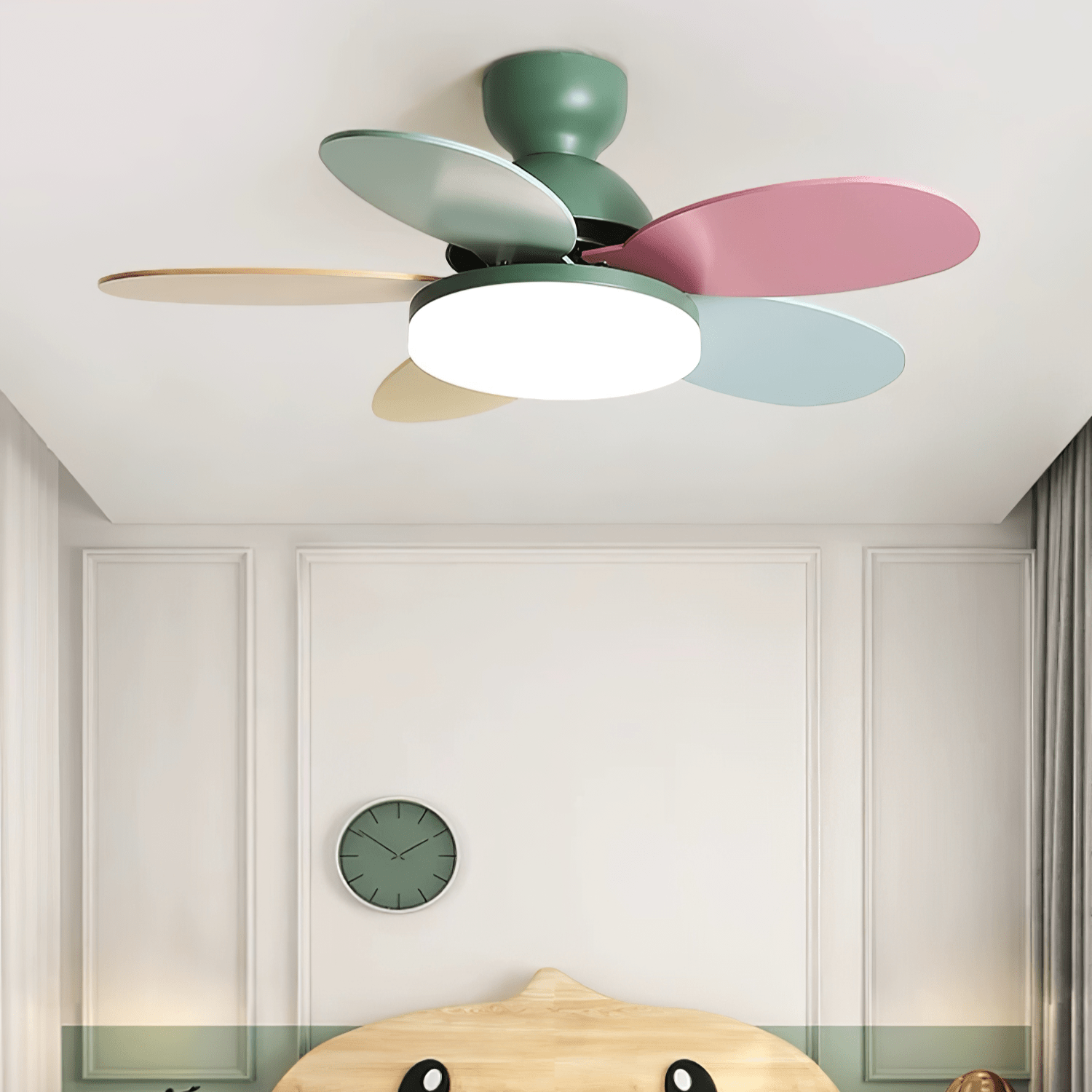 Petal Blade Ceiling Fan With Light Ceiling Light