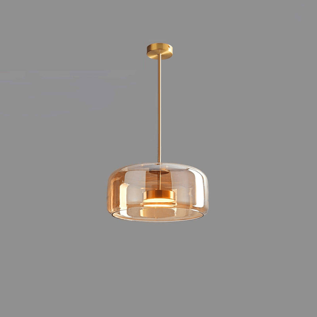 Smoked Glass Dome Pendant Lights With Black Cord