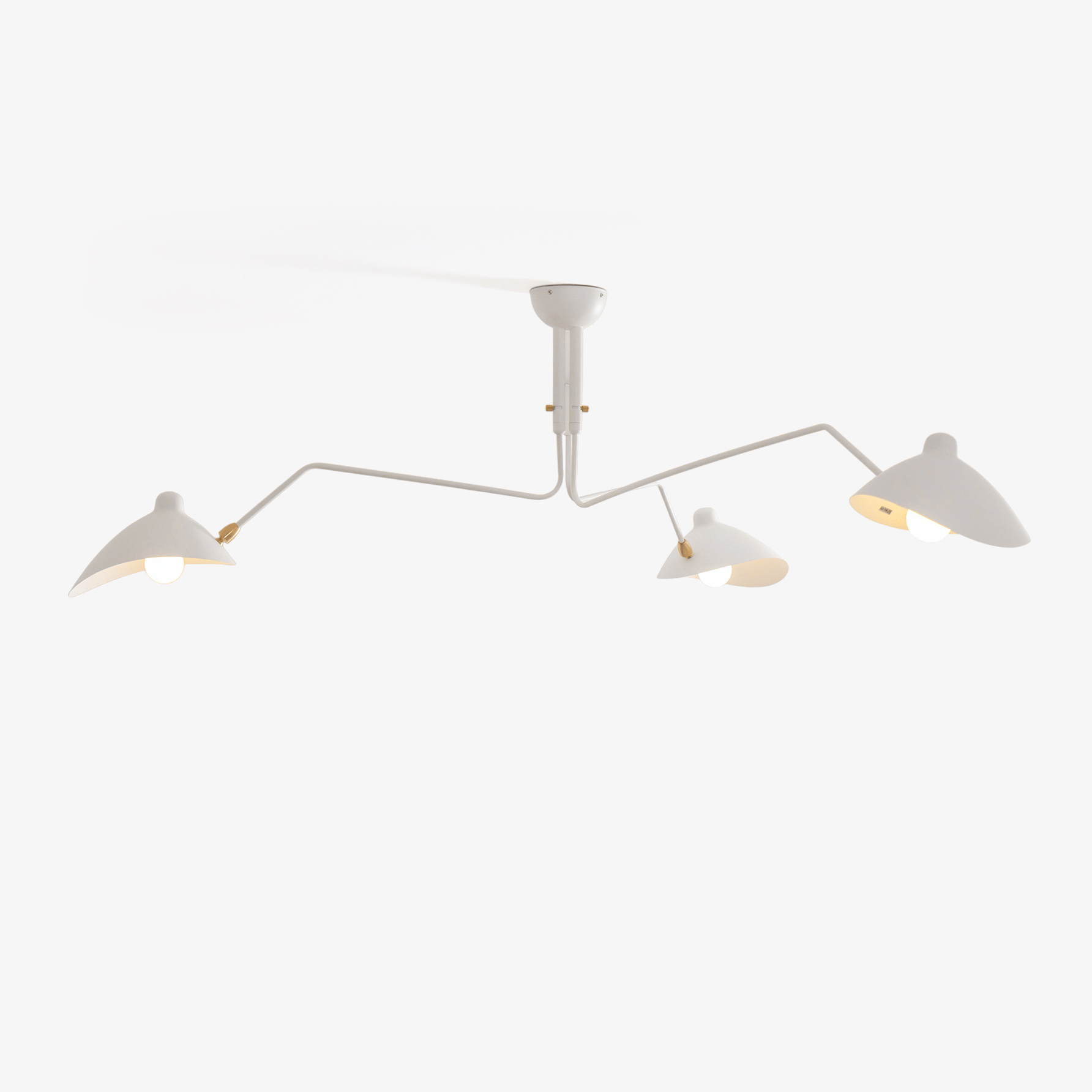 3-Arm Ceiling Light With Pivot Shades