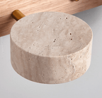 Travertine Duo 2-Light Wall Light With Wood Backplate