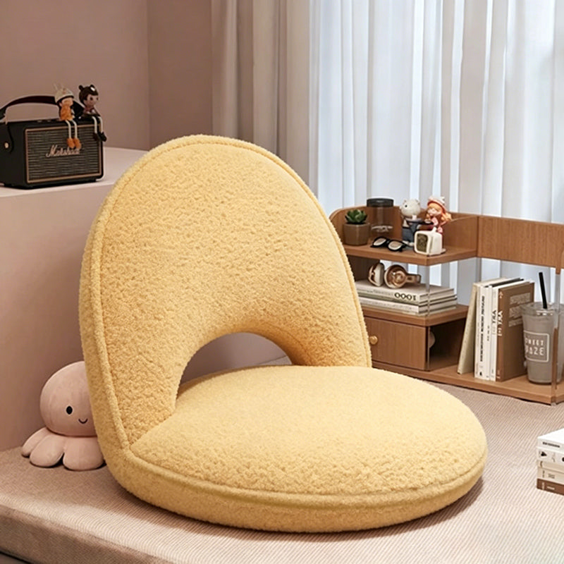 Foldable Floor Chair with Adjustable Backrest Padded Corduroy or Sherpa Fabric Armless Lazy Seat Carbon Steel Frame for Living Room and Bedroom