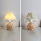 Bohemian Rattan Table Lamp With Tri-Colour Warm Light — Ashbury Home & Living