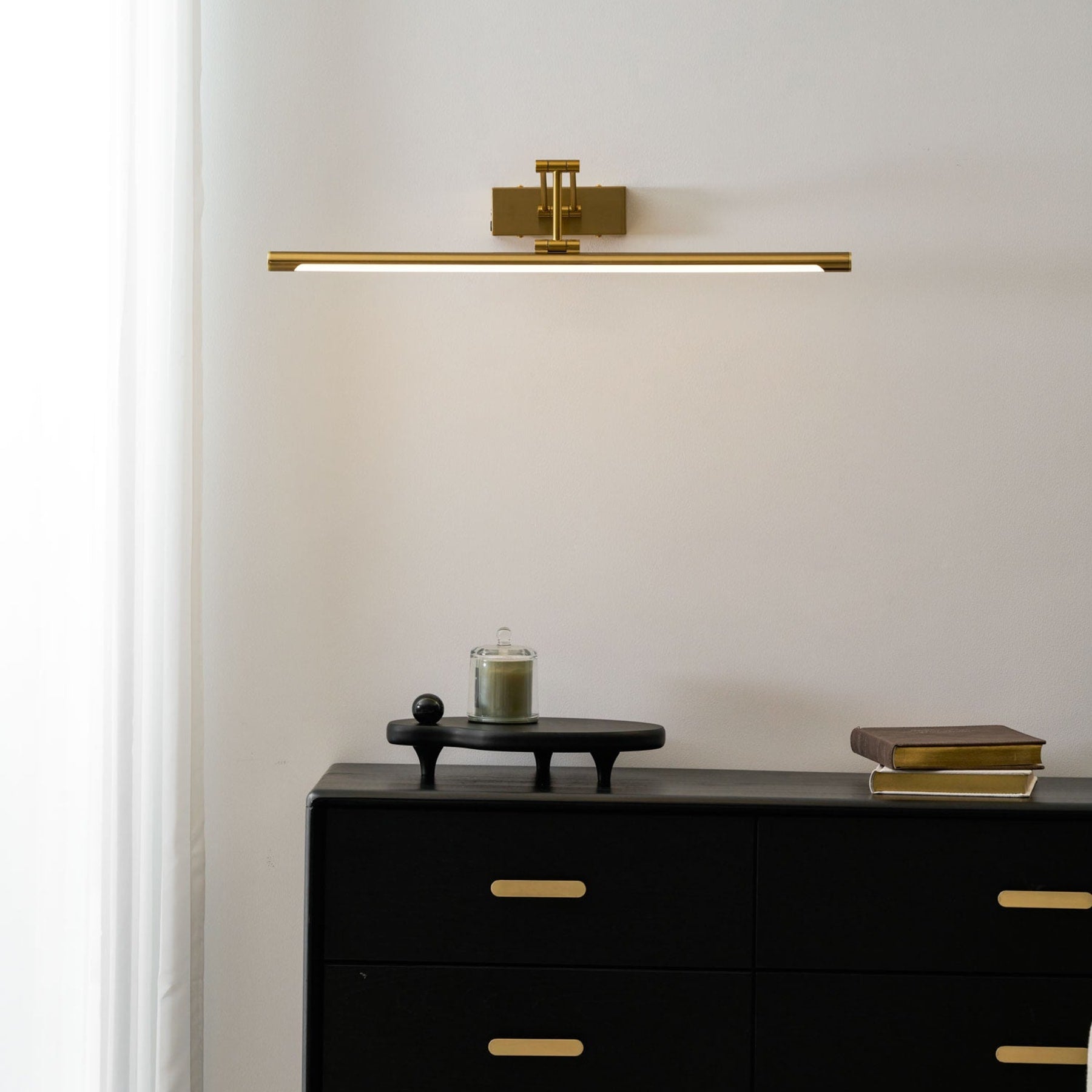 Contemporary Wrought Iron Wall Light With USB Power for Living Room — Ashbury Home & Living