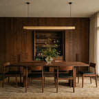 Minimalist Wood Pendant Light With Warm Daylight Glow For Dining Room — Ashbury Home & Living