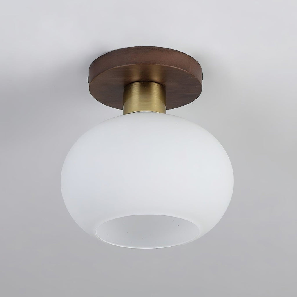Modern Solid Wood Semi-Flush Ceiling Light for Living Room — Ashbury Home & Living