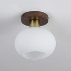 Modern Solid Wood Semi-Flush Ceiling Light for Living Room — Ashbury Home & Living