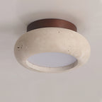 Minimalist Travertine Flush Mount Ceiling Light — Ashbury Home & Living