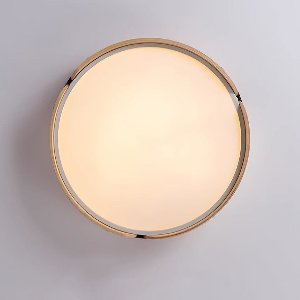 Scandinavian Wood Flush Mount Ceiling Light With Slim Low-Profile Design — Ashbury Home & Living