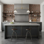 Modern Brass Pendant Light With Ceramic Shades for Dining Room — Ashbury Home & Living