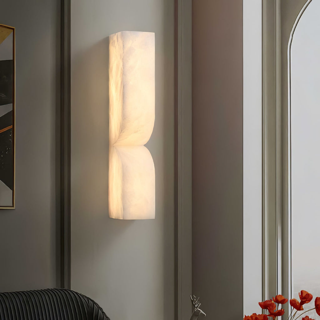 Modern Marble Wall Light With Warm LED Glow for Living Room — Ashbury Home & Living