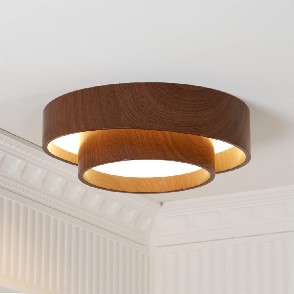 Scandinavian Wood Flush Mount Ceiling Light for Living Room — Ashbury Home & Living
