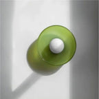 Scandinavian Glass Disc Ceiling Light With Flush Mount Design