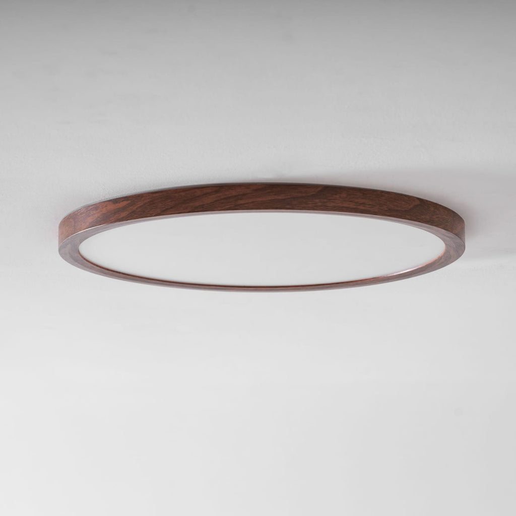 Minimalist Wood Flush Mount Ceiling Light With Slim Profile — Ashbury Home & Living