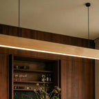 Minimalist Wood Pendant Light With Warm Daylight Glow For Dining Room — Ashbury Home & Living