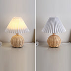 Bohemian Rattan Table Lamp With Tri-Colour Warm Light — Ashbury Home & Living