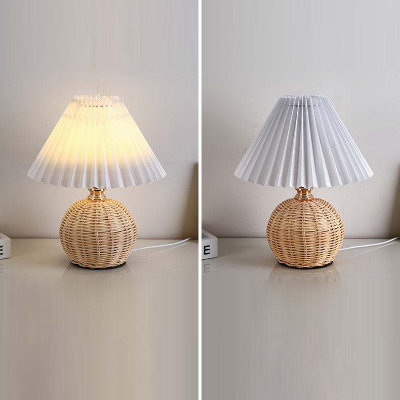 Bohemian Rattan Table Lamp With Tri-Colour Warm Light — Ashbury Home & Living