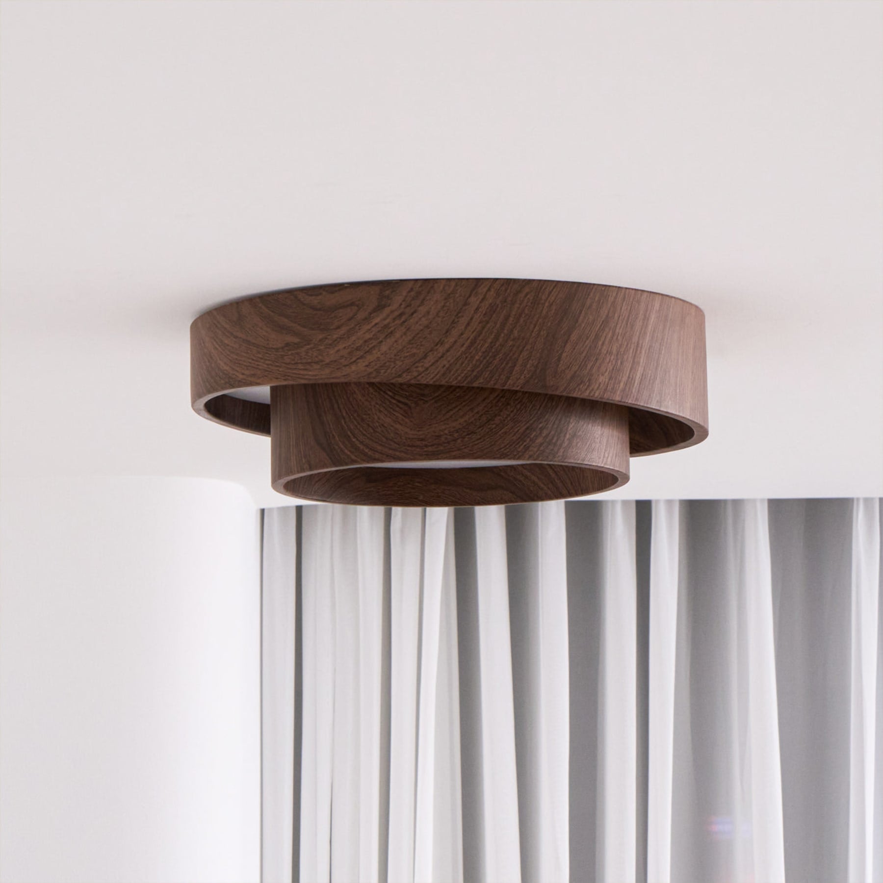 Scandinavian Wood Flush Mount Ceiling Light for Living Room — Ashbury Home & Living