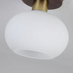 Modern Solid Wood Semi-Flush Ceiling Light for Living Room — Ashbury Home & Living