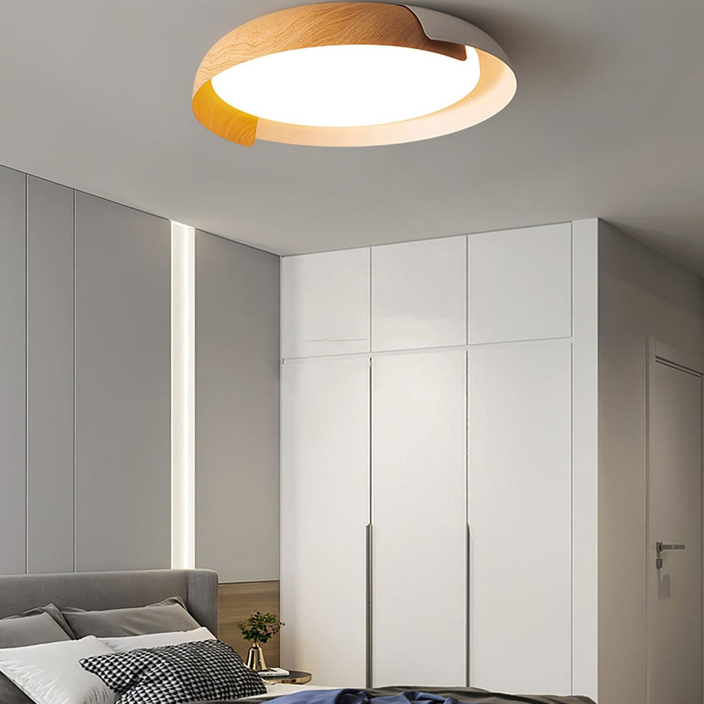 Modern Wood Flush Mount Ceiling Light for Living Room — Ashbury Home & Living