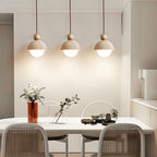 Contemporary Travertine Stone Pendant Light With Dimmable Glow — Ashbury Home & Living