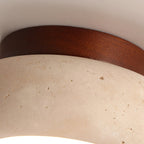 Minimalist Travertine Flush Mount Ceiling Light — Ashbury Home & Living