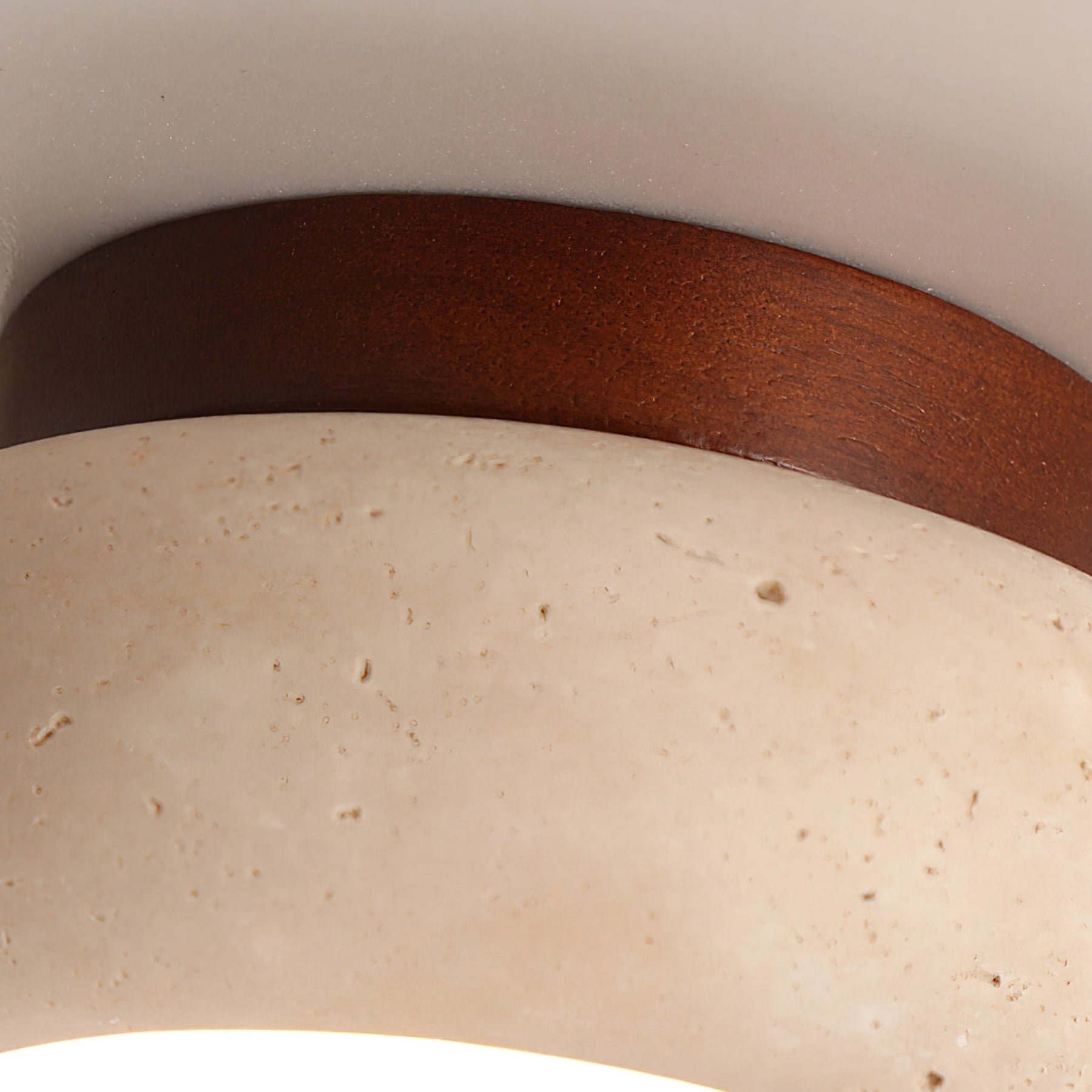 Minimalist Travertine Flush Mount Ceiling Light — Ashbury Home & Living