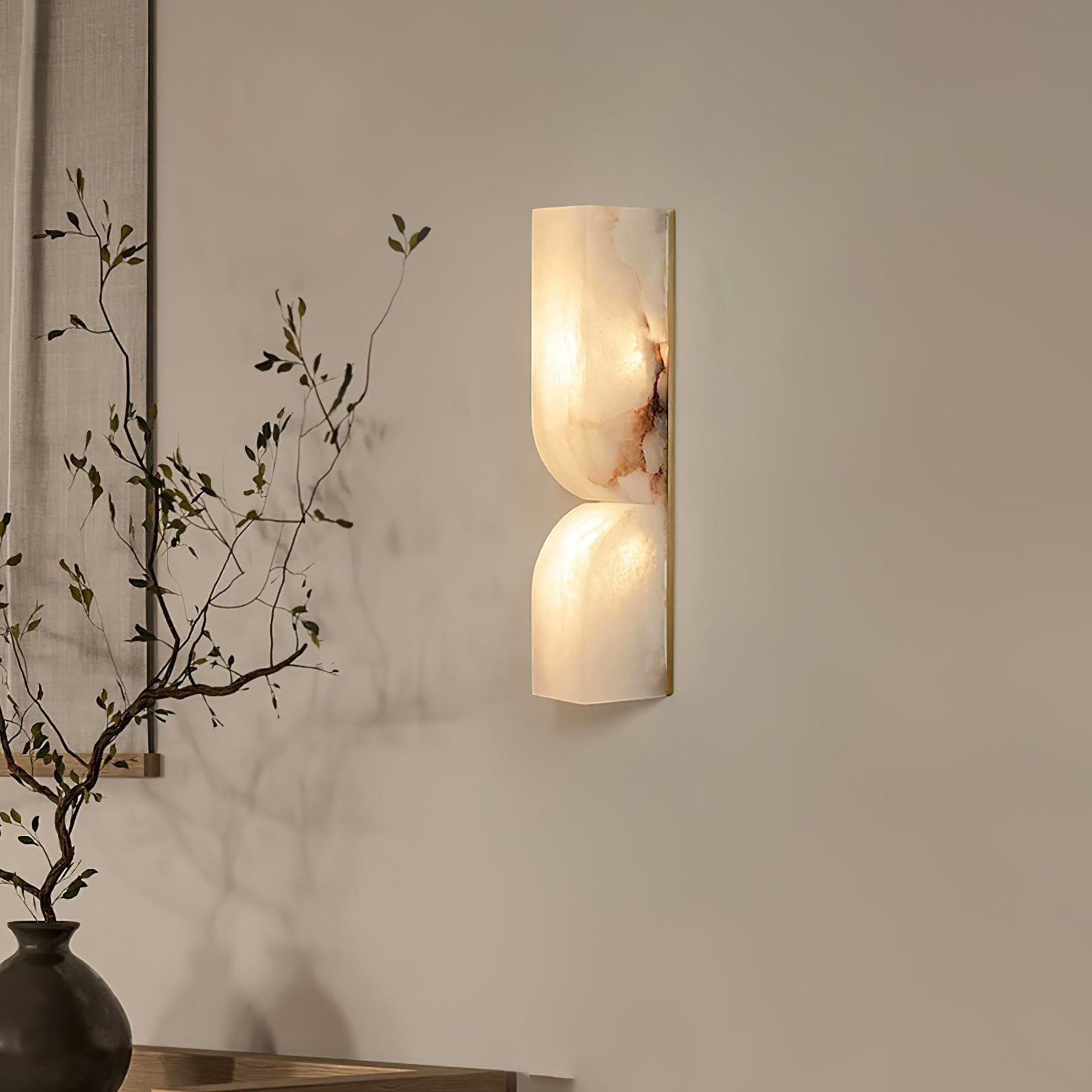 Modern Marble Wall Light With Warm LED Glow for Living Room — Ashbury Home & Living