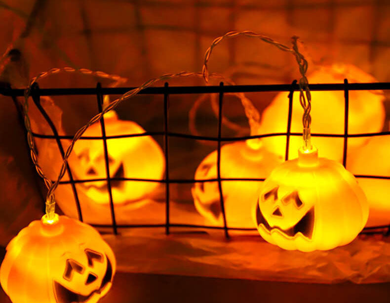 Halloween Pumpkin Fairy Lights LED String Lights with Jack O Lantern Shades Festive Indoor Lights for Party | Bedroom and Window Decoration