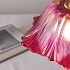 Retro Glass Pendant Light with Fluted Shade