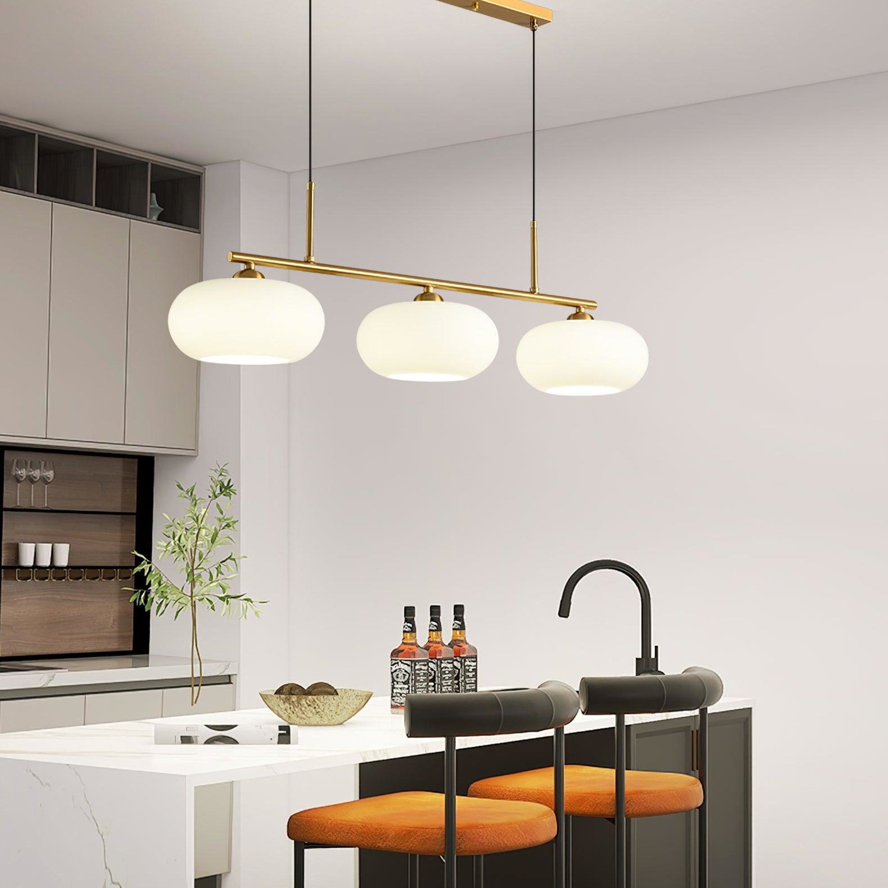 Modern Glass Pendant Light With Tri-Colour LED Glow — Ashbury Home & Living
