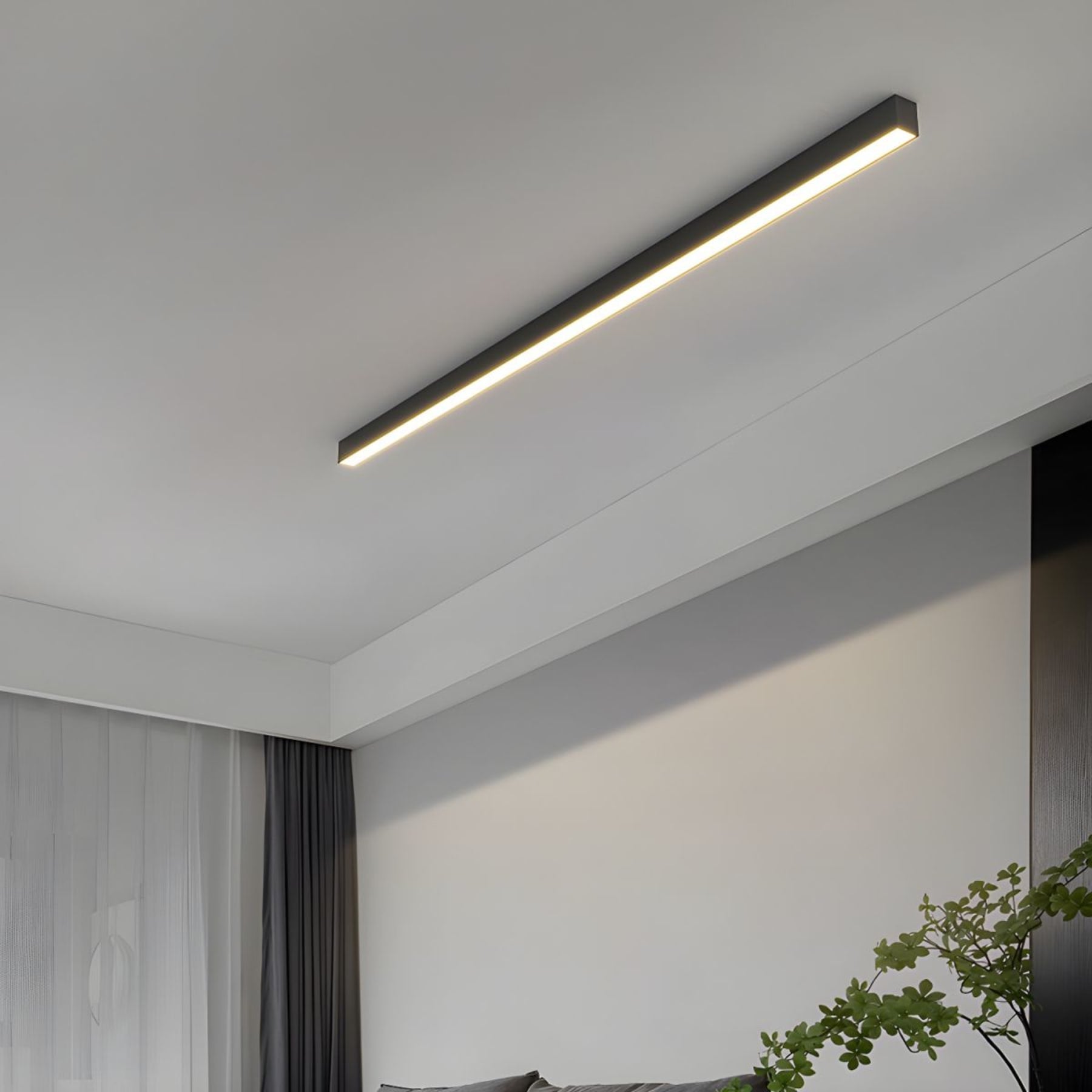 Minimalist Linear Metal Ceiling Light for Living Room — Ashbury Home & Living