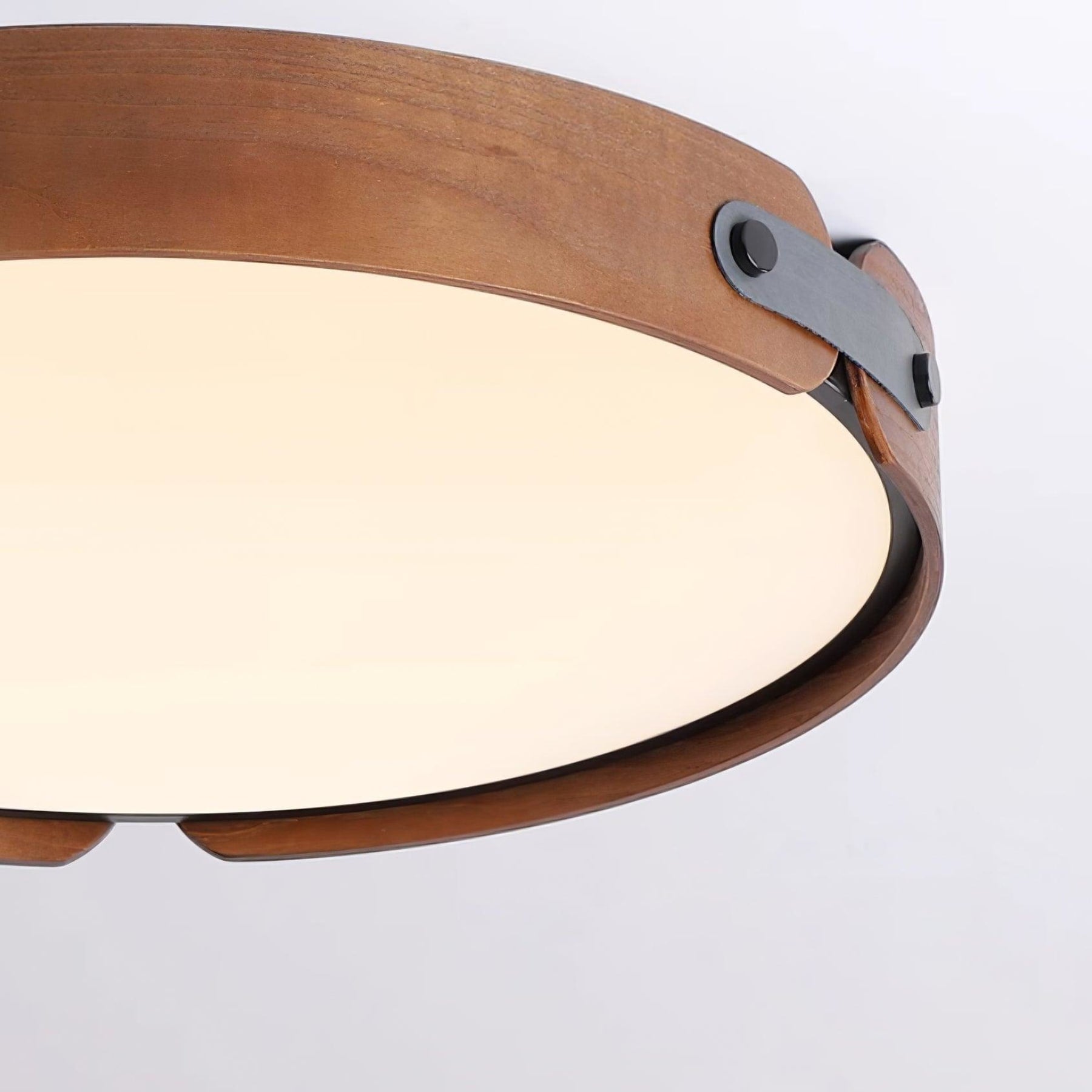 Scandinavian Wood Flush Mount Ceiling Light With Slim Low-Profile Design — Ashbury Home & Living
