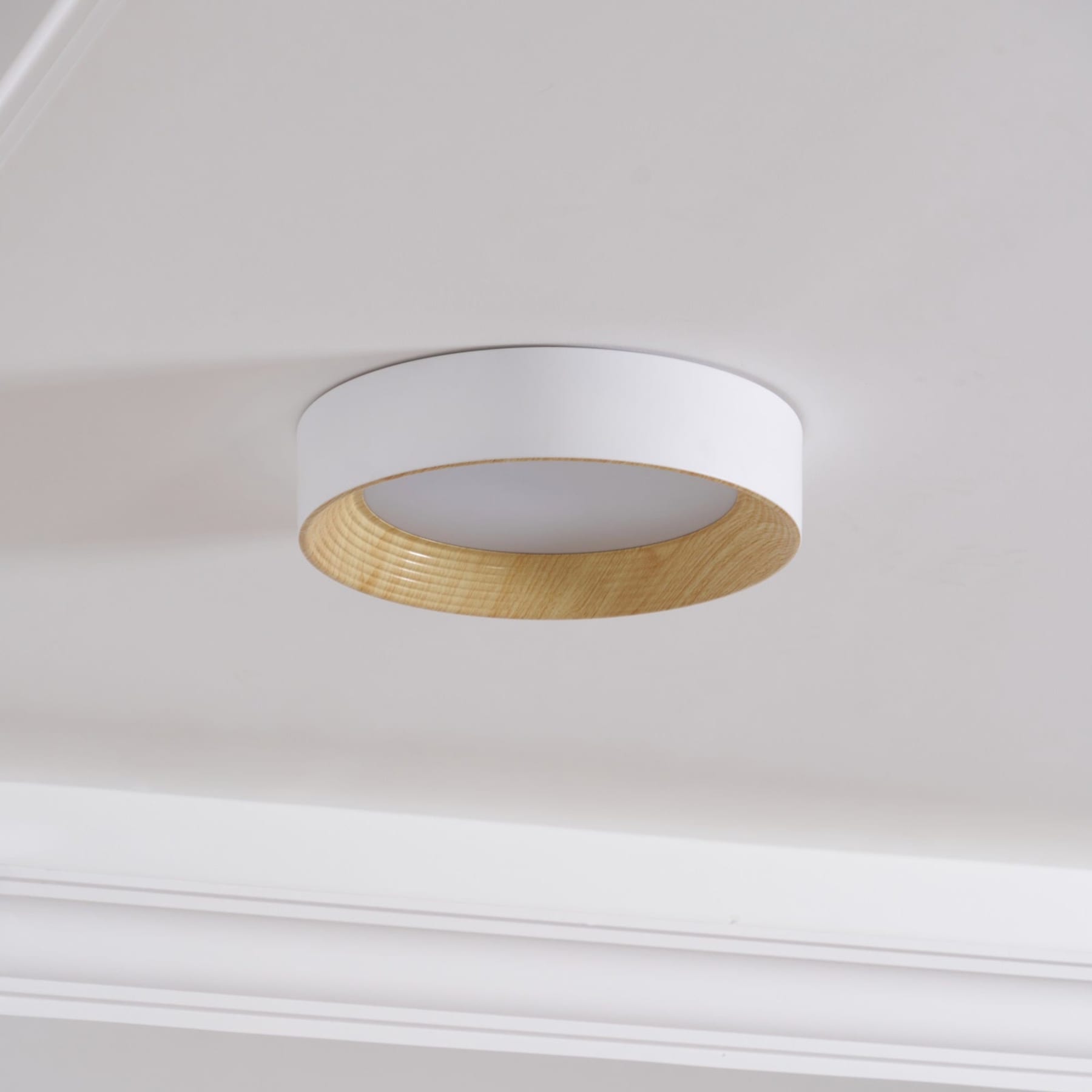 Scandinavian Wood Flush Mount Ceiling Light for Living Room — Ashbury Home & Living