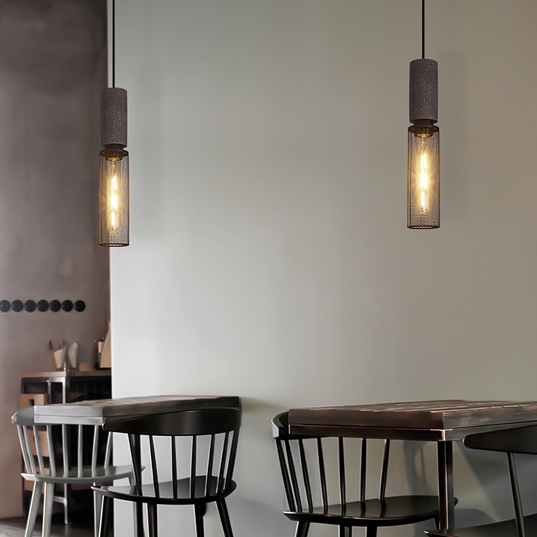 Industrial Concrete Pendant Light With Warm LED Glow — Ashbury Home & Living