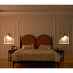 Modern Travertine Wall Light With Warm LED Glow — Ashbury Home & Living