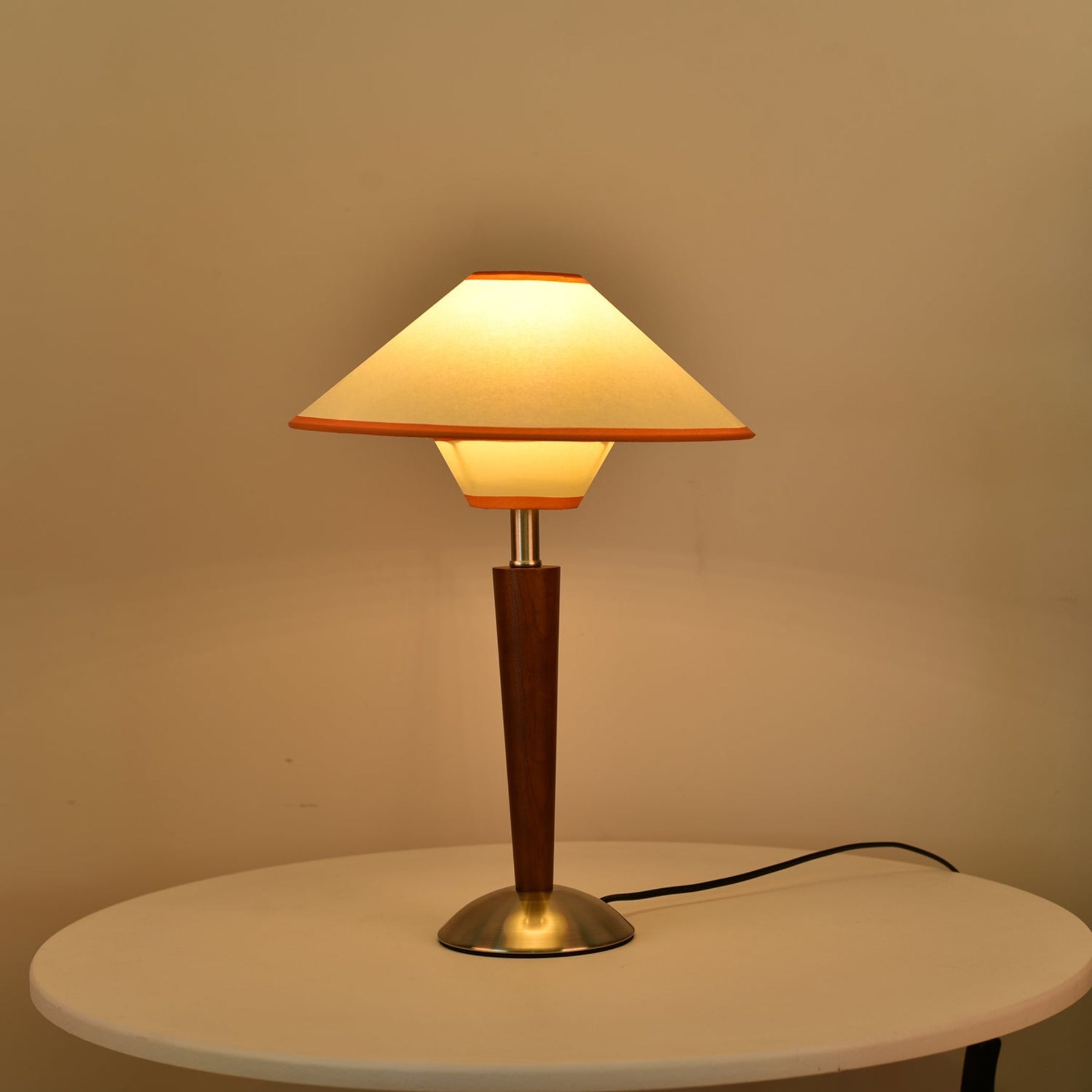 Modern Wood Table Lamp With Fabric Shade for Living Room — Ashbury Home & Living