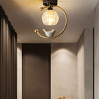 Contemporary Solid Brass Flush Mount Ceiling Light — Ashbury Home & Living