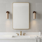 Modern Travertine Wall Light With Warm LED Glow — Ashbury Home & Living