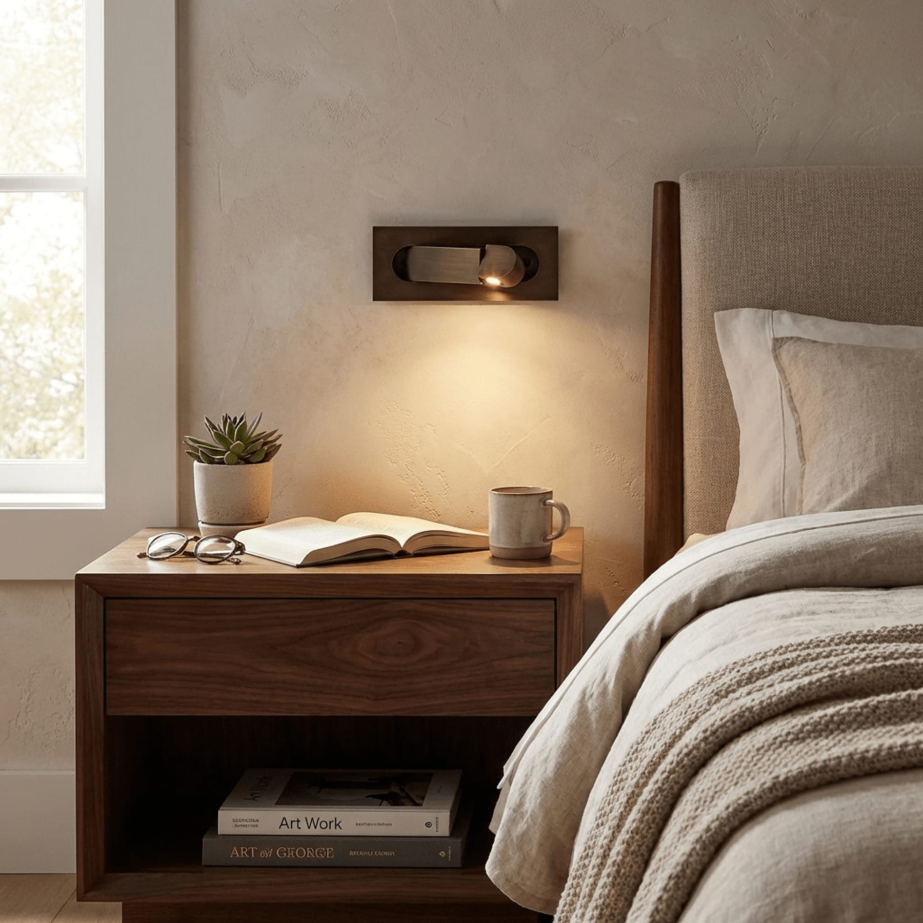 Modern Aluminium Wall Light for Bedroom and Living Room — Ashbury Home & Living