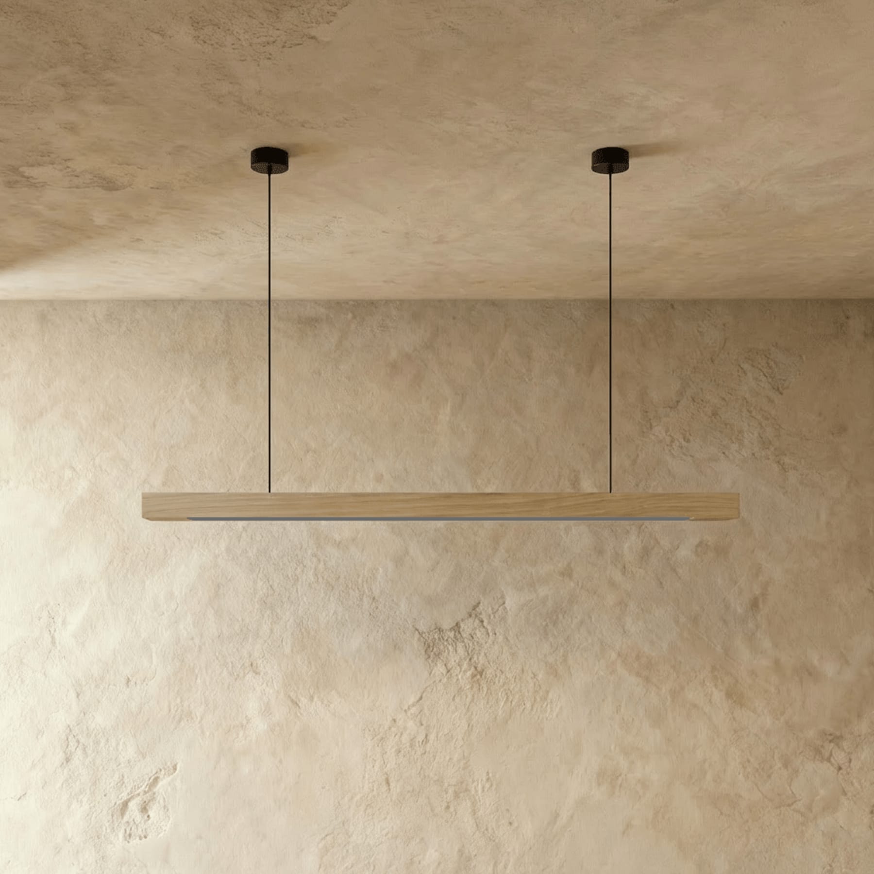 Minimalist Wood Pendant Light With Warm Daylight Glow For Dining Room — Ashbury Home & Living