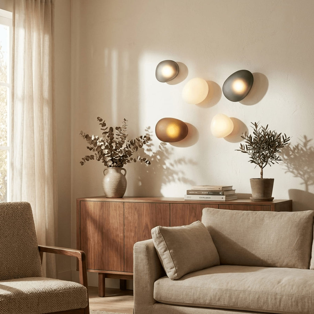 Modern Glass Wall Light With Warm Glass Shades — Ashbury Home & Living