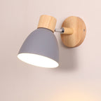 Minimalist Wooden Cone Wall Sconce LED Light With Conical Shade