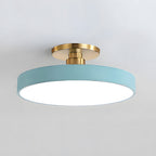 Modern Circular LED Flush Mount Ceiling Light With Iron Frame