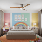Wood Blade Ceiling Fan Ceiling Light With Remote Control