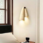Modern Travertine Wall Light With Warm LED Glow — Ashbury Home & Living