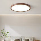 Minimalist Wood Flush Mount Ceiling Light With Slim Profile — Ashbury Home & Living