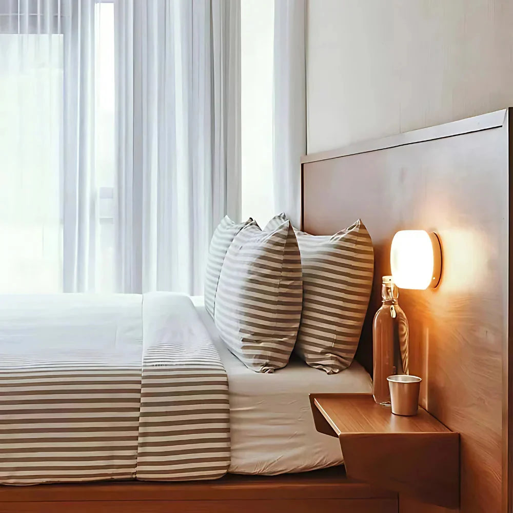 Modern Glass Wall Light With Adjustable LED Glow — Ashbury Home & Living