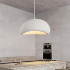 Wabi-Sabi Polystyrene Pendant Light With Spherical Dome Shade