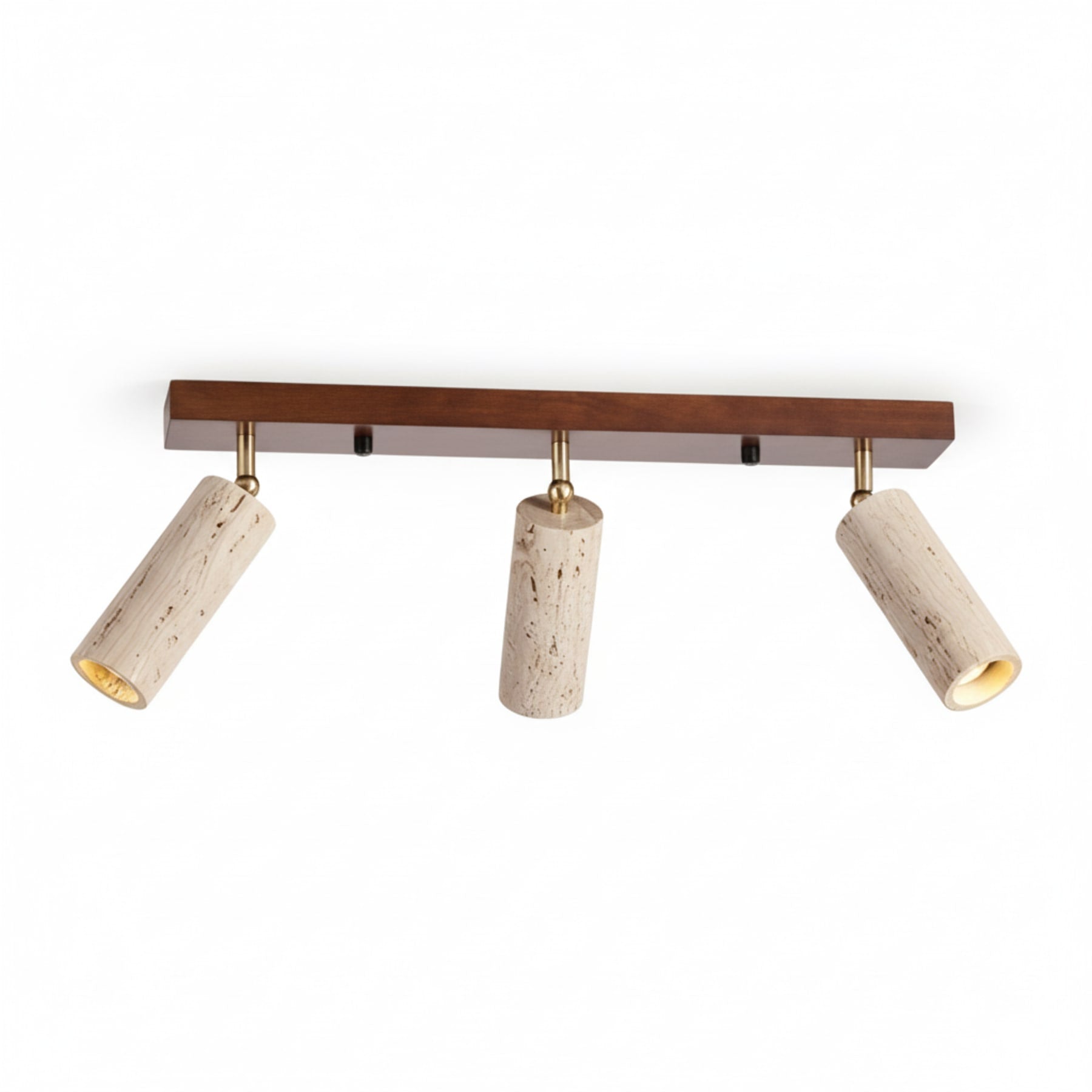 Modern Stone Linear Ceiling Light With Warm White Glow in Walnut Colour — Ashbury Home & Living