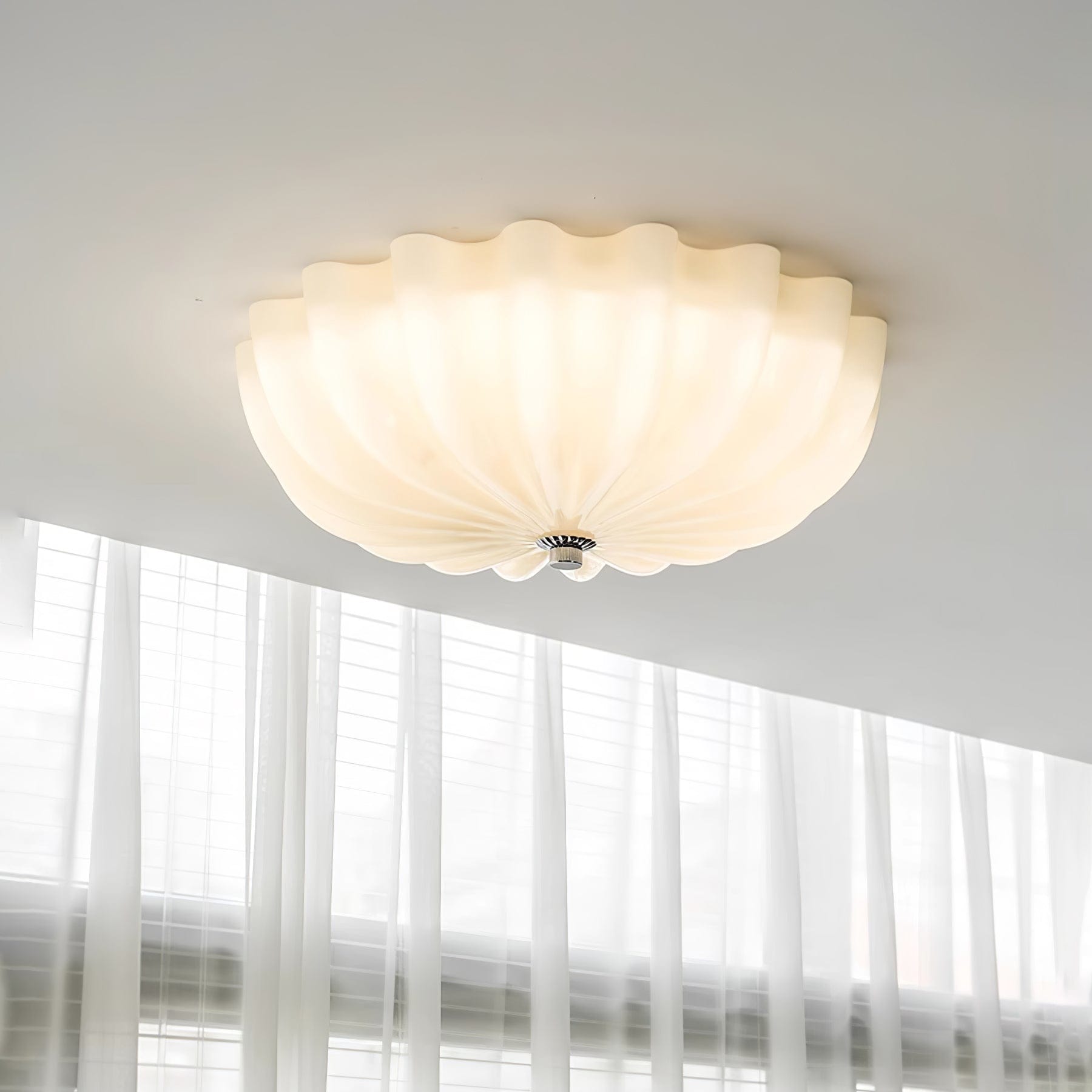 Vintage Glass Flush Mount Ceiling Light for Living Room — Ashbury Home & Living